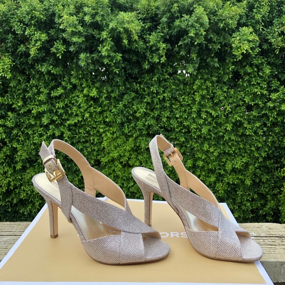 🛍HP🛍Michael kors Becky sandals High Heels gold - Picture 3 of 7